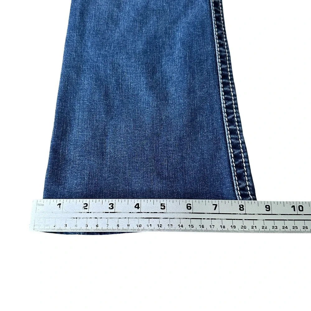 Miss Me Low Rise Boot Bootcut Jeans 28 Medium Wash Star L9548BL Rhinestone